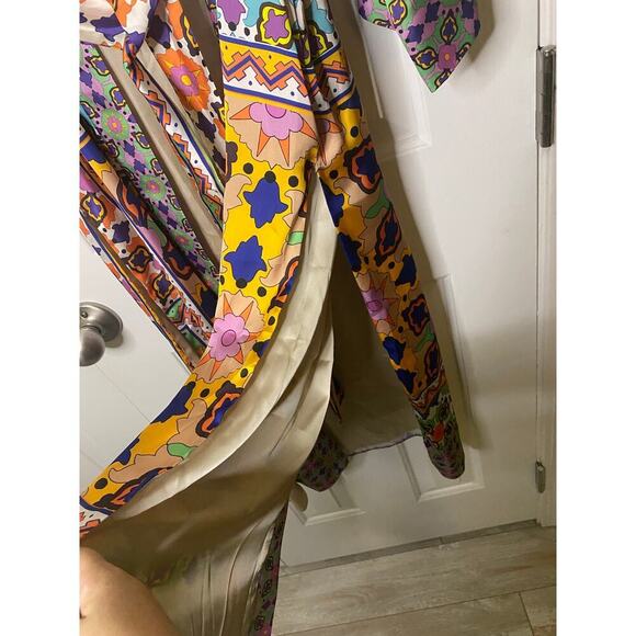 Zara Printed Satin Kimono Size Small - Picture 8 of 11